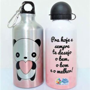 SQUEEZE DE ALUMÍNIO BRANCO OU PRATA PERSONALIZAD0 - 500 ML