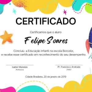 Certificado Personalizado - 210x297(A4) - Em papel Perolado