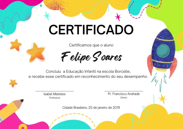 Certificado Personalizado - 210x297(A4) - Em papel Perolado