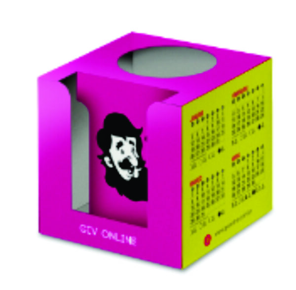 Calendário de mesa cubo 80x80 - couche 250g - 4x0 - 10 unidades
