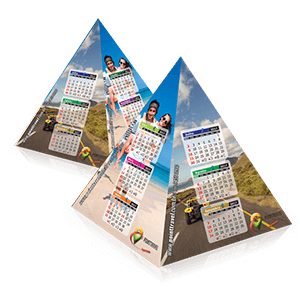 Calendário de mesa Pirêmide - 133x105 - Papel reciclado 240g